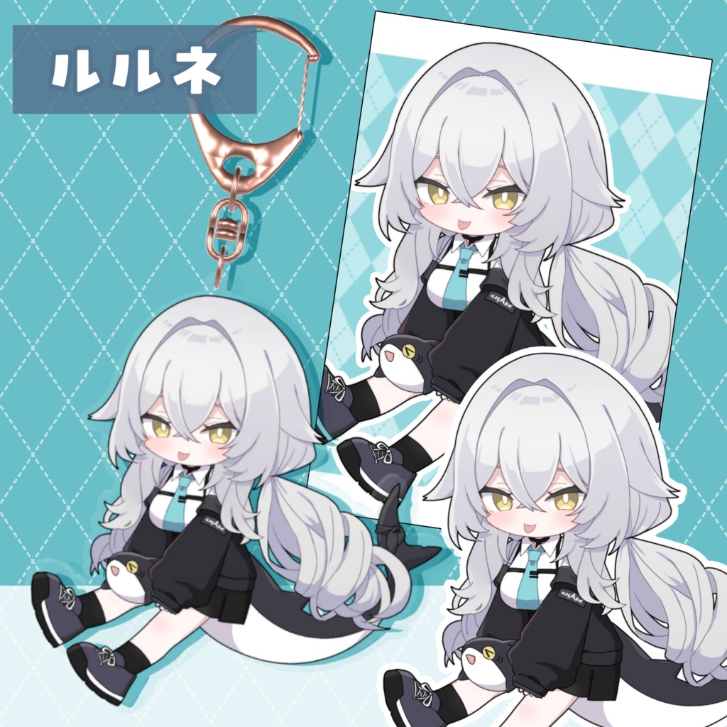 ☆SALE【VRChat向け】アクキー3Dデータ+PNG素材セット【18アバター】