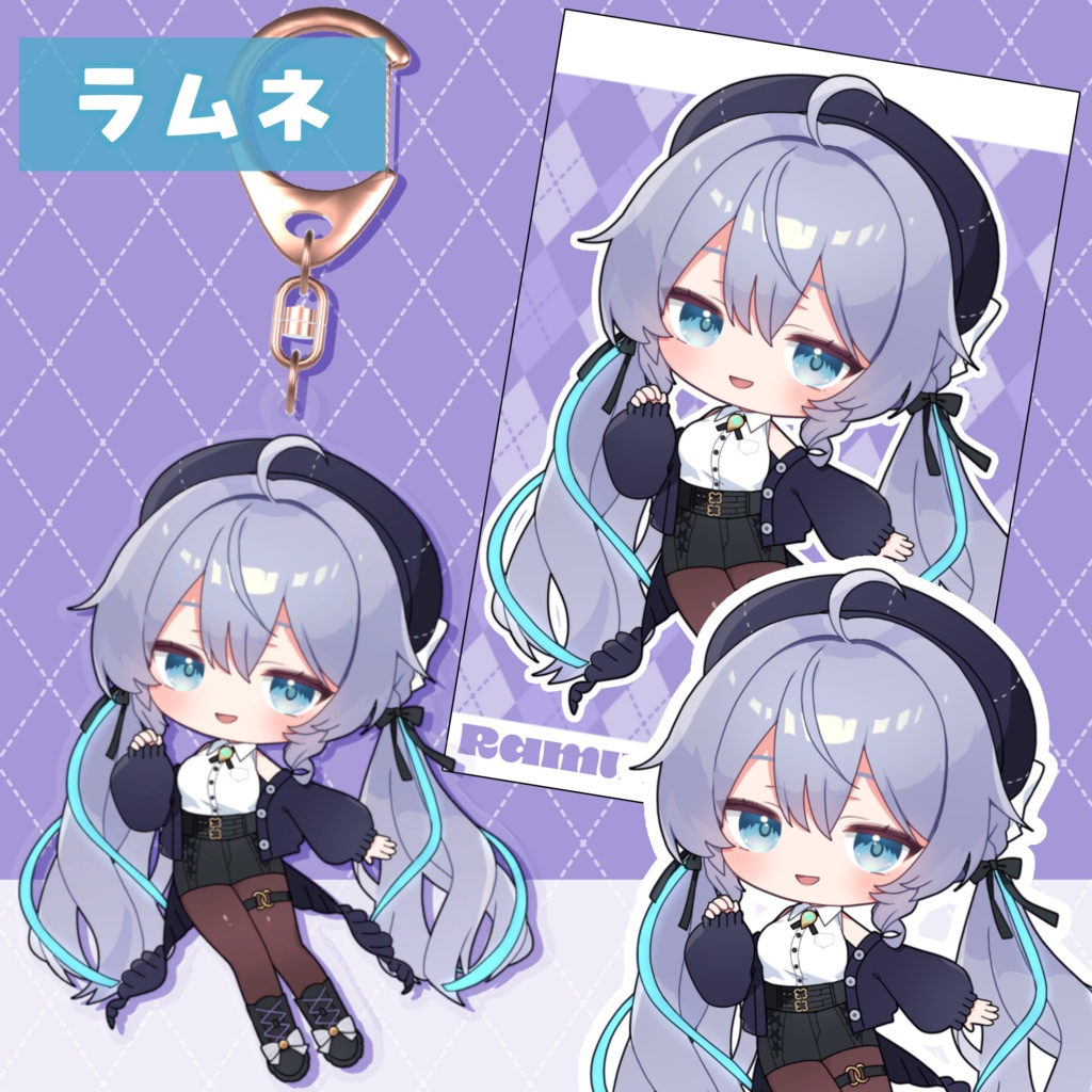 ☆SALE【VRChat向け】アクキー3Dデータ+PNG素材セット【18アバター】