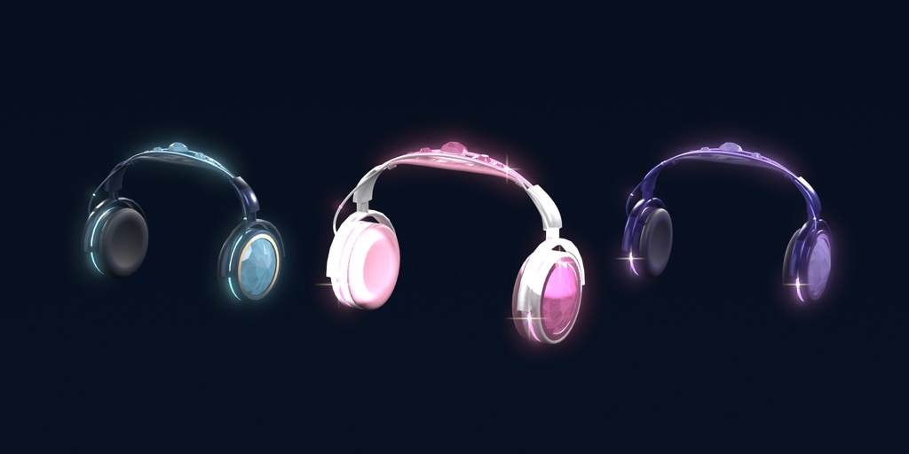 星がきらめく宝石ヘッドホン Crystal Cup Headphones