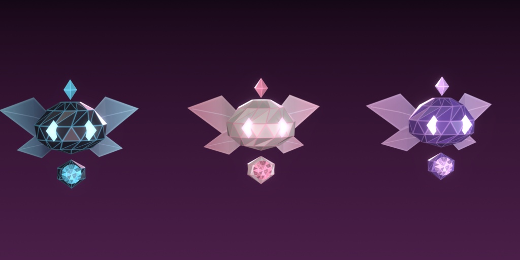 光る目の鉱石の妖精 Crystal Fairy