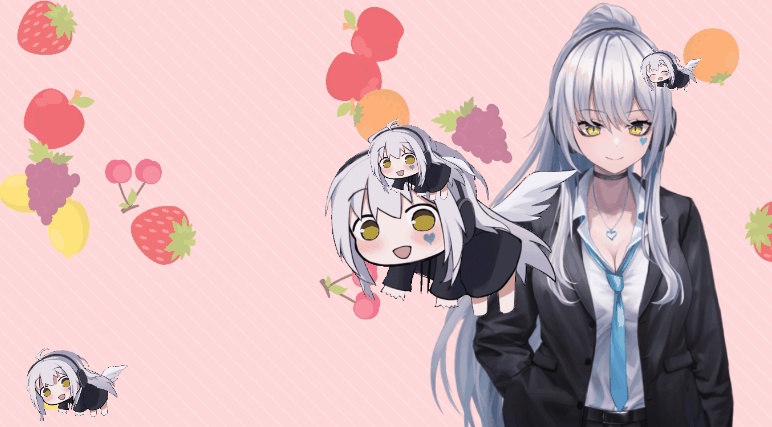 【汎用モデル】白髪の女の子 Live2D/VTubeStudio