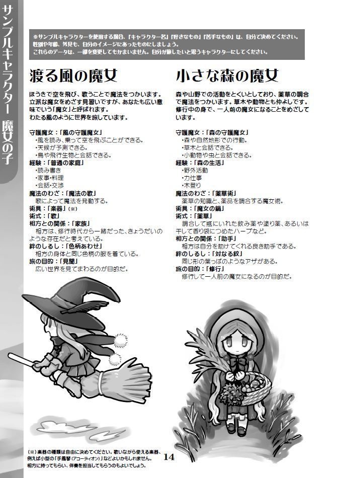 (電子版)旅と魔法のナラティブRPG 魔女と獣とふたり旅