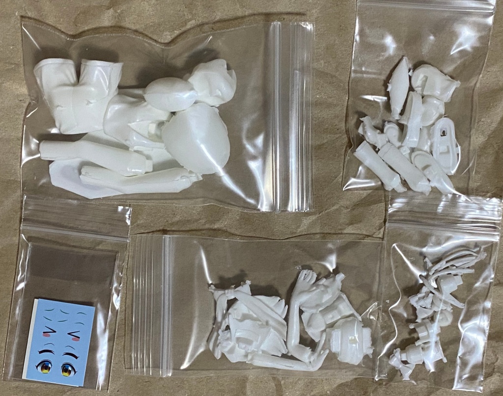 ずんだもん(人間形態) 1/8 ガレージキット セーラー服版 Ver1.5