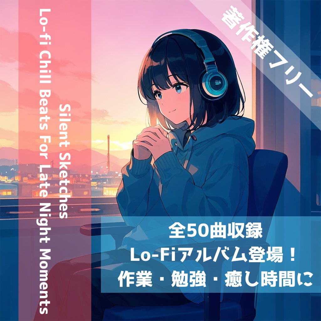 【チル好き必見】全50曲収録のLo-Fiアルバム登場！作業・勉強・癒し時間にぴったり。著作権フリー 