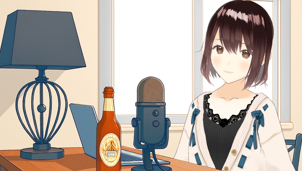 【ひろゆき風配信背景セット】シンプル&スタイリッシュな配信空間を演出!