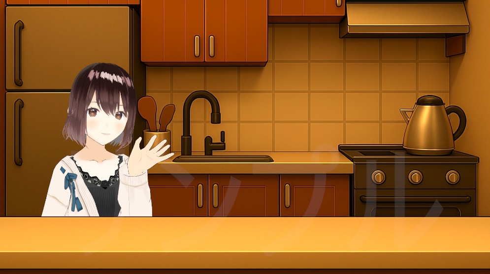 【配信背景】雑談&料理配信に!おしゃれなキッチン背景&BGM素材 背景素材セット