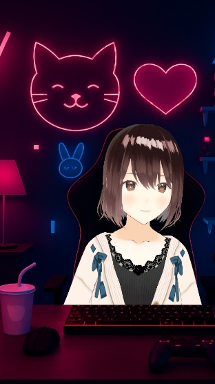 【ゲーミングネオン配信部屋セット】カラフルで臨場感あふれるデザイン&BGM付き!