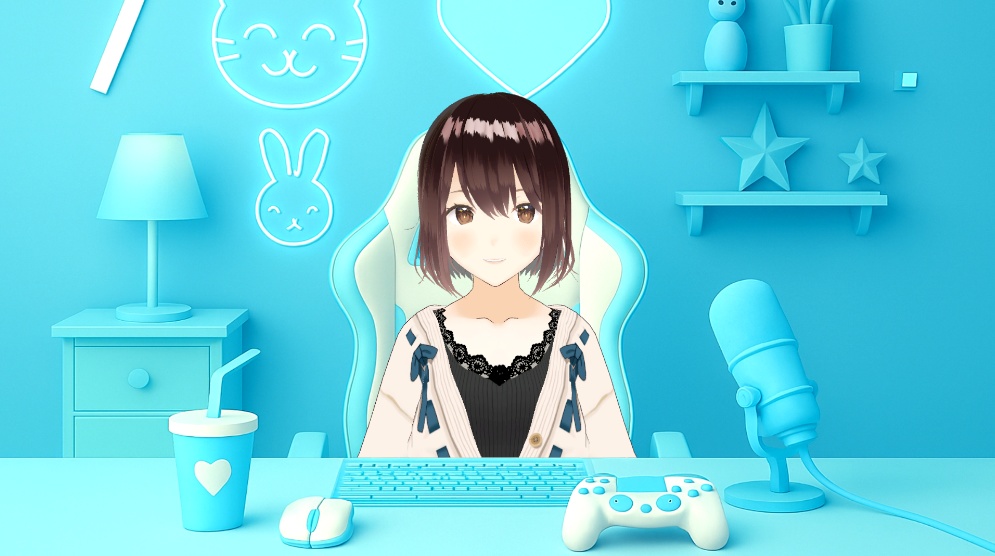 【氷の幻想配信部屋セット】冷たくも美しい、涼しげな空間を演出!おまけBGM付き!