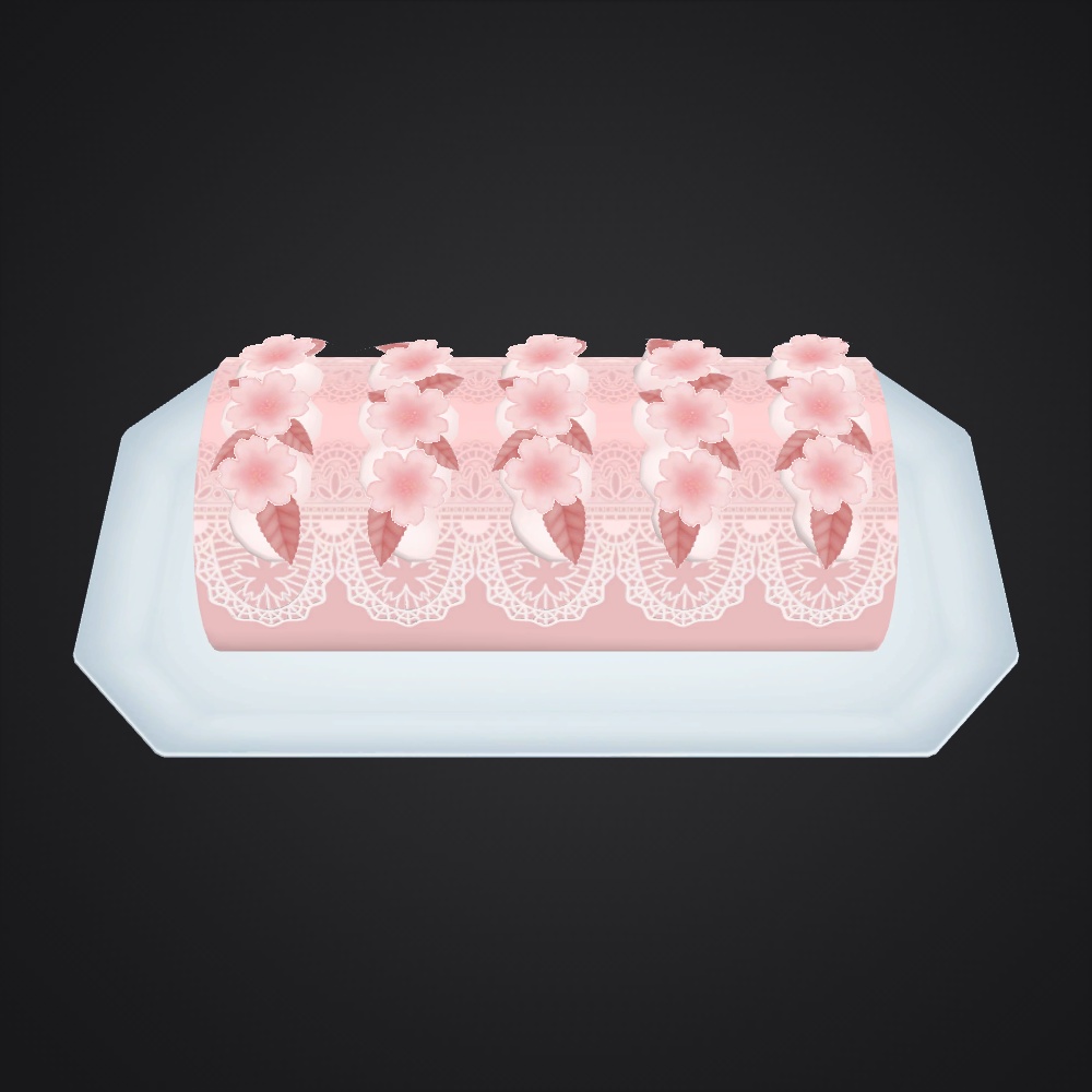 桜のロールケーキ