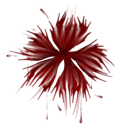 血飛沫みたいな花素材