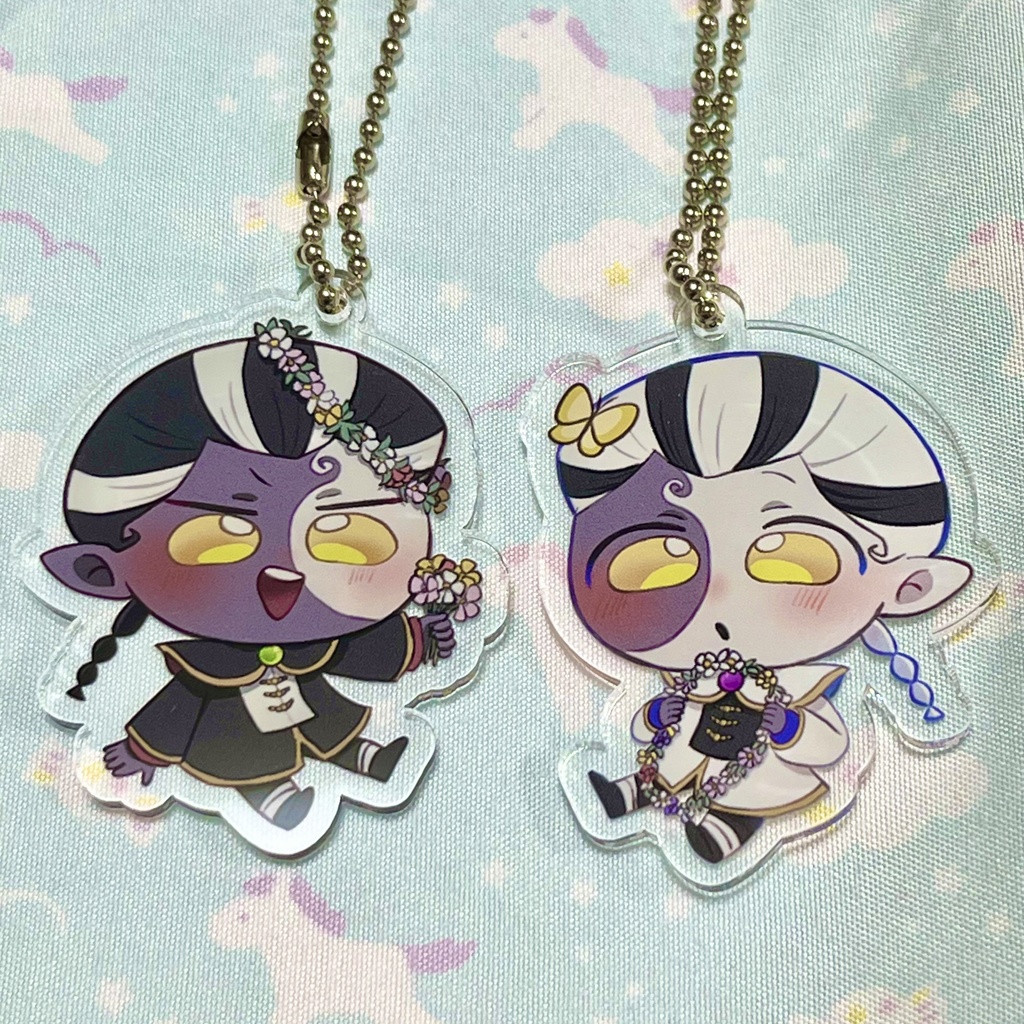 ミニ白黒無常アクリルキーホルダー