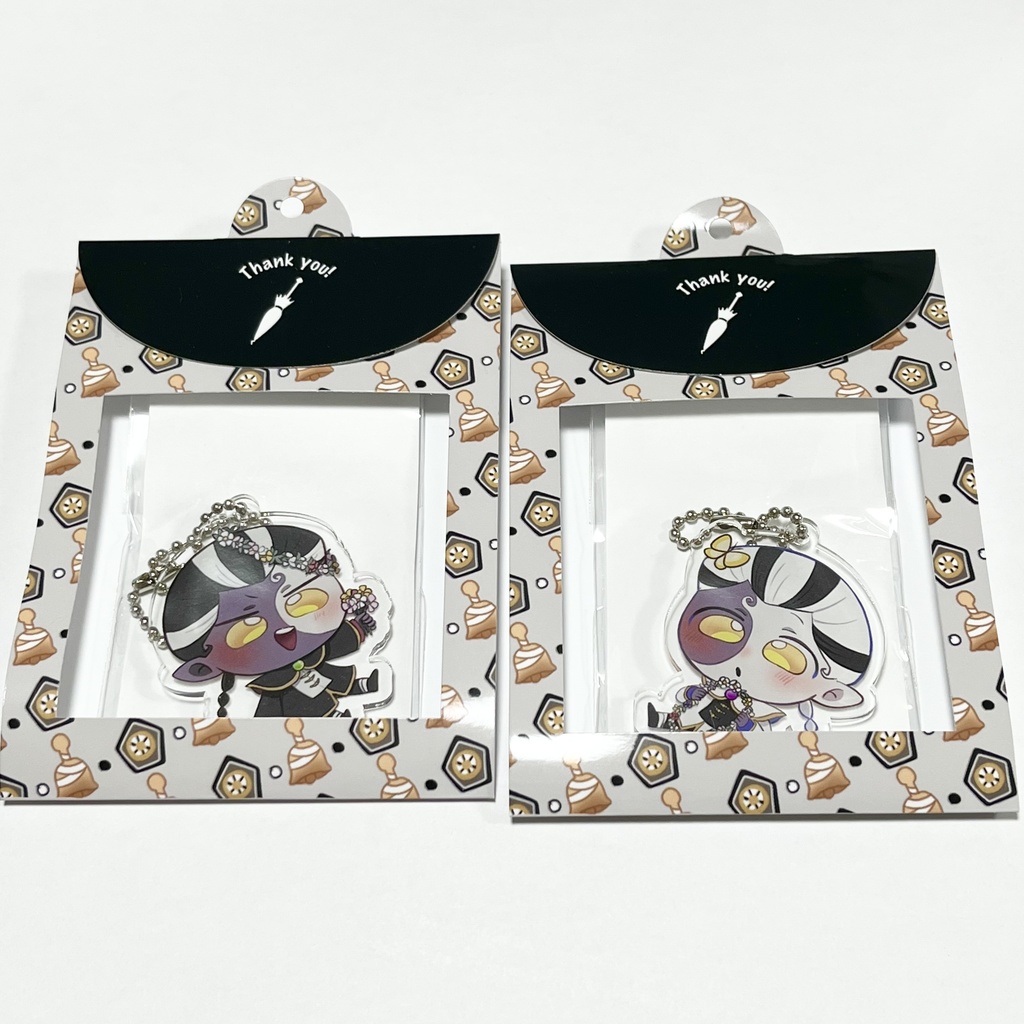 ミニ白黒無常アクリルキーホルダー