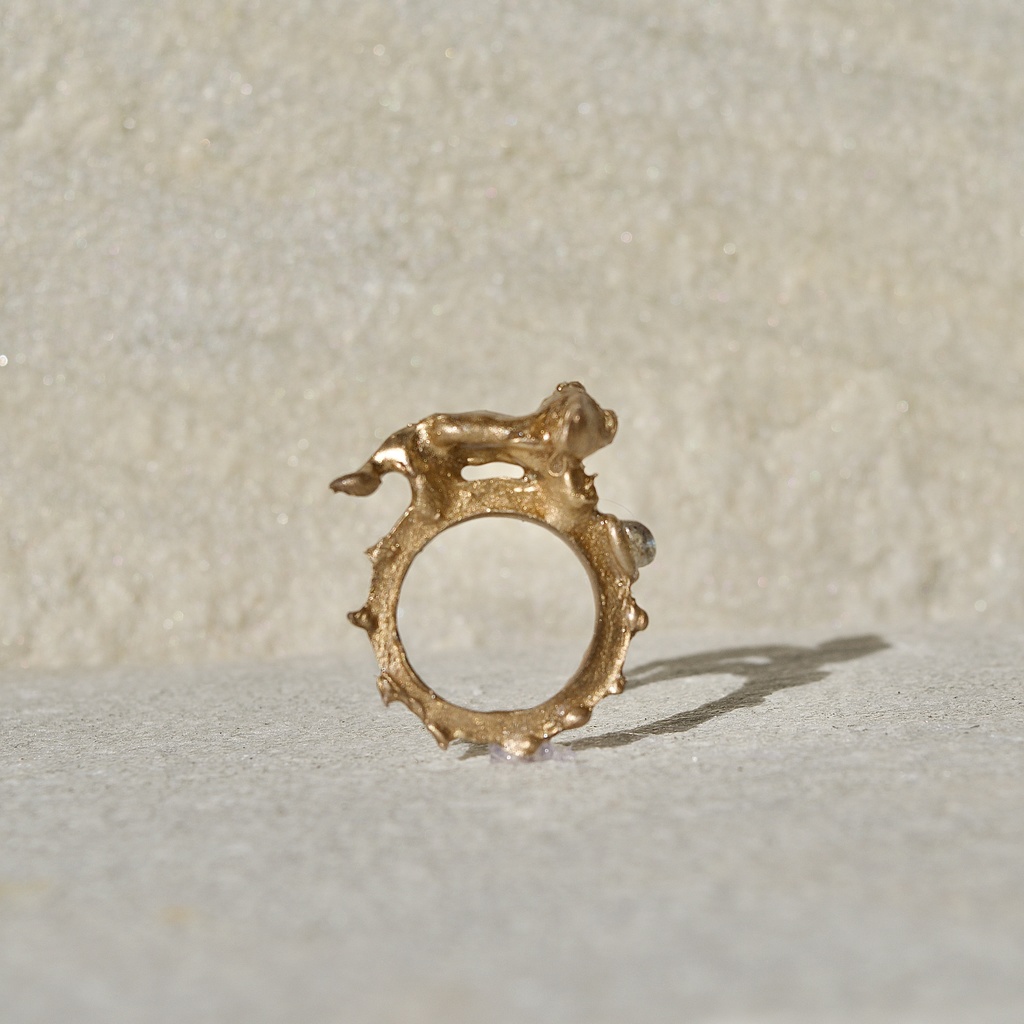 renaissance ring dog ✴︎ラブラドライト 天然石リング