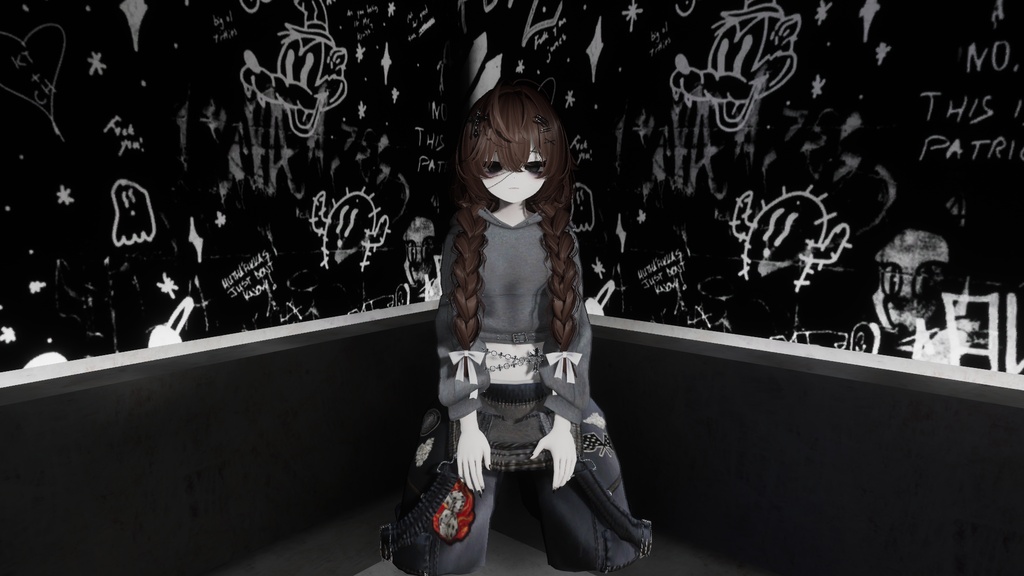 Raven Vrchat Avatar PC and Quest Booth Avatar