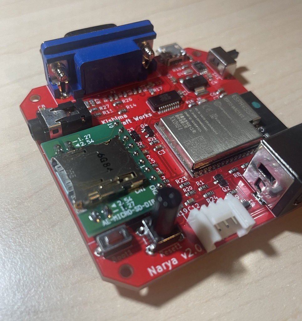 ESP32-WROVER-B VGA開発基板キット(部品付き&ケース無し)