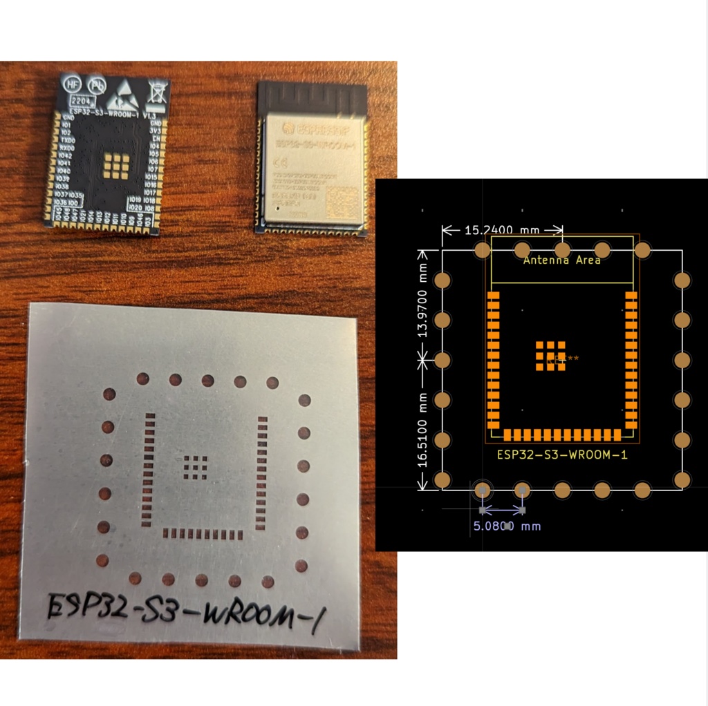 PCB SMT ステンシルお裾分け品:ESP32-S3-MINI-1、RP2040など