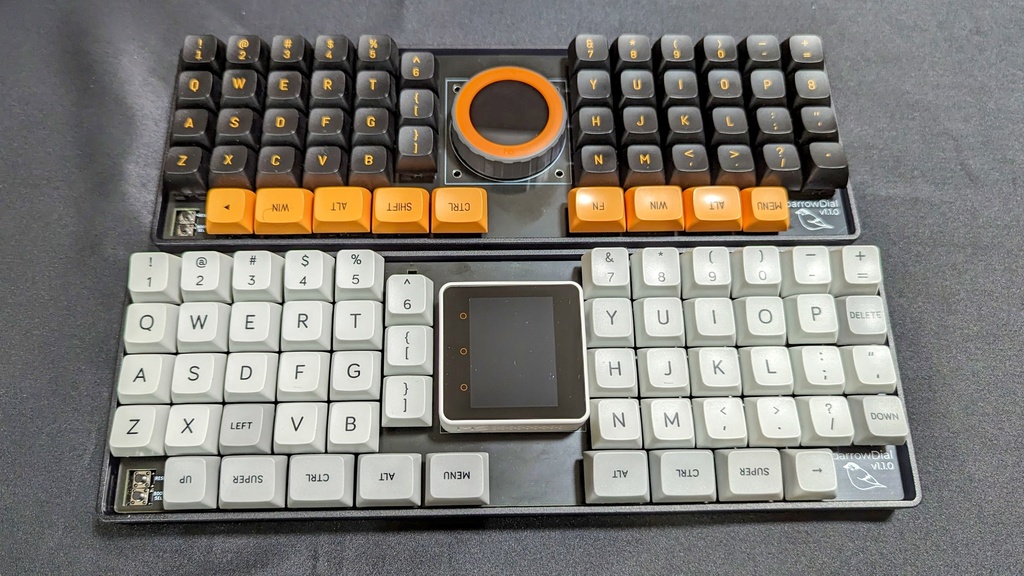 SparrowDial : M5StackCore2、M5Dialをトラックパッドとして搭載可能なGH60互換ケース対応自作キーボードキット[74th-G040]