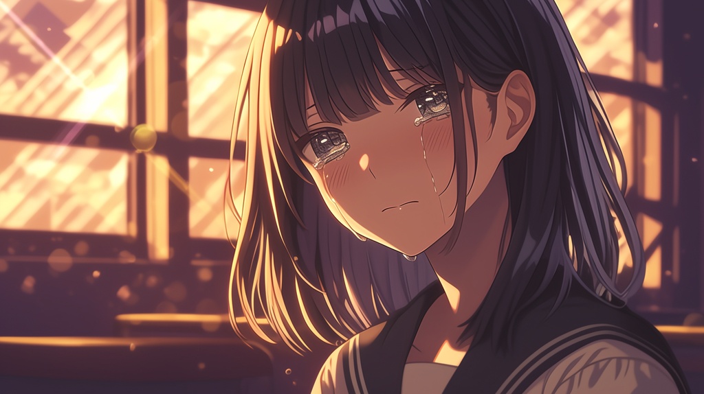 【AI感なし】エモい夕暮れ×センチメンタル学生プロンプト