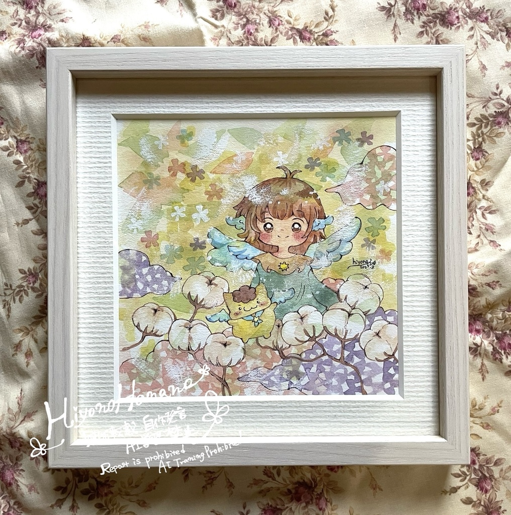 イラスト原画「ふわふわの想い」5月15日まで販売