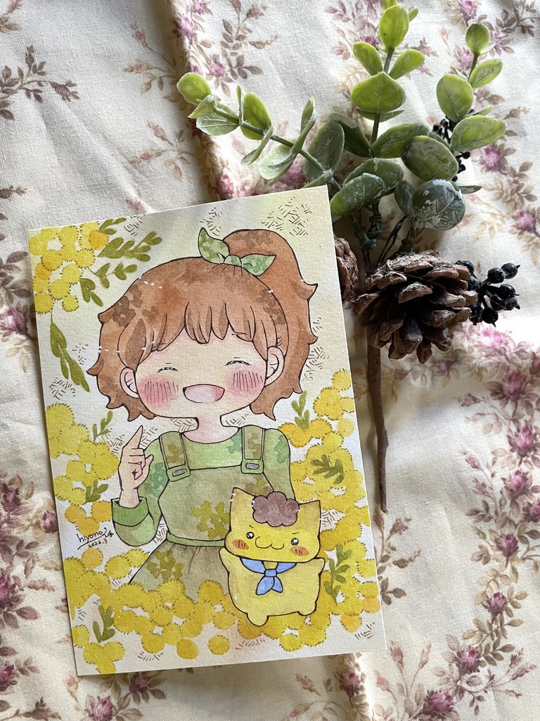 イラスト原画「ミモザシリーズ①」