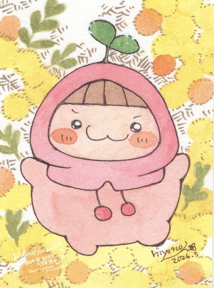額装ミニ原画「ミモザシリーズ②」