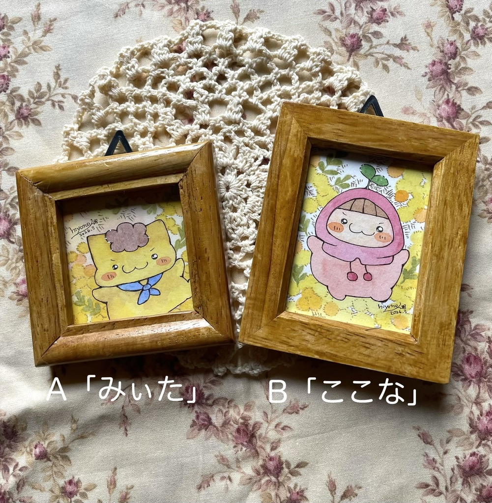 額装ミニ原画「ミモザシリーズ②」