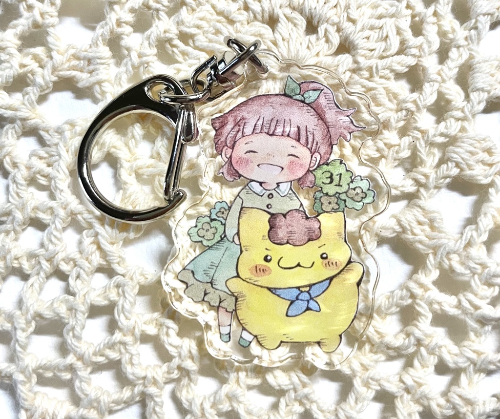 みぃたとクローバーガールアクリルキーホルダー
