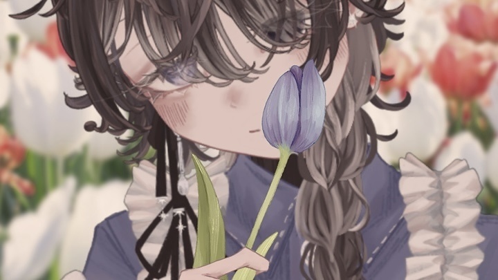 《Free》🌷を持つ手, 背景 素材