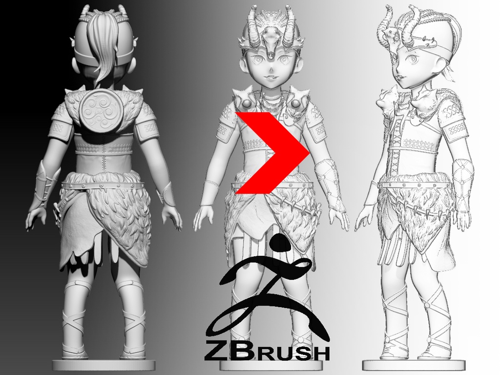 Zbrush 線画 Yogdyr Booth