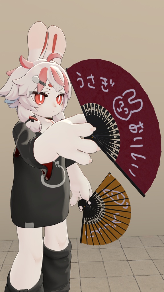 【無料】うさぎ扇子