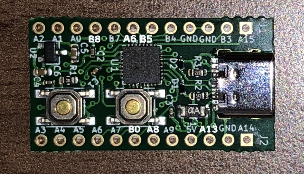 《cminor》Pro Micro互換のSTM32F042K6U6ブレークアウトボード