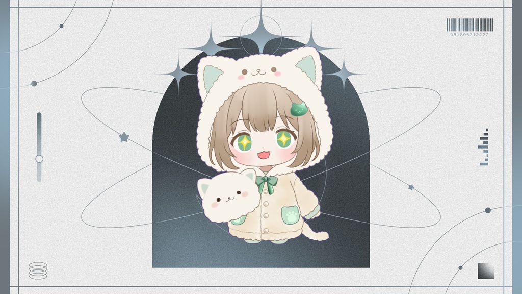 【汎用モデル】ワンコイン?!ネコパジャマちゃん