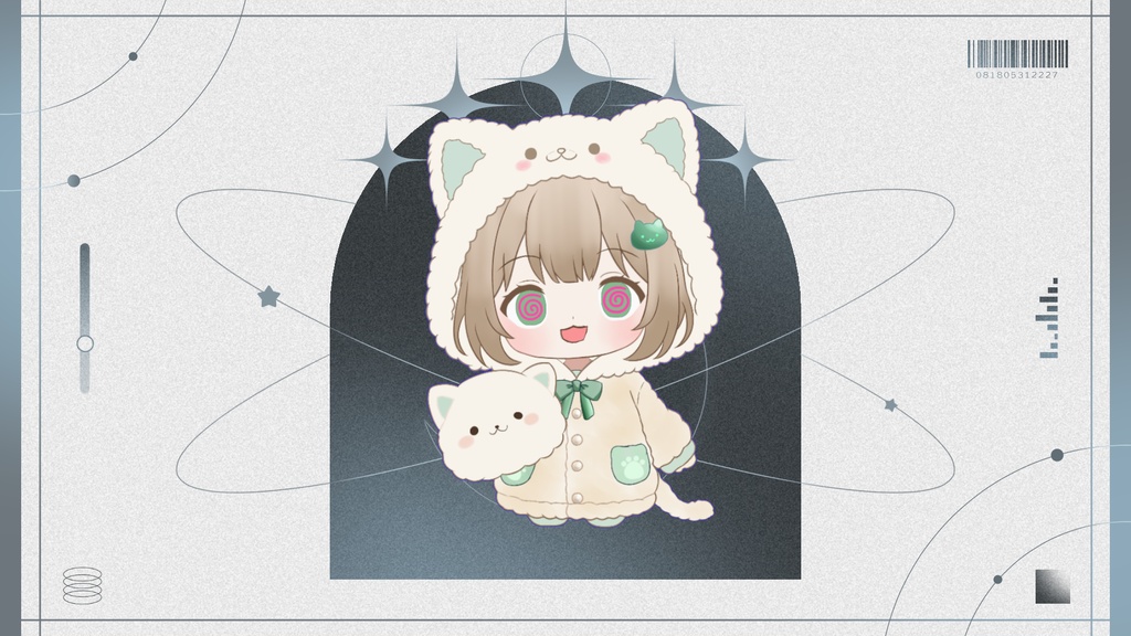 【汎用モデル】ワンコイン?!ネコパジャマちゃん
