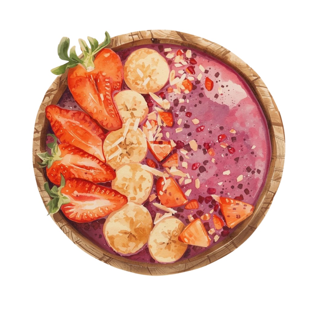 水彩画風 フルーツボウル クリップアートセット11点セット(PNG形式・背景透明)