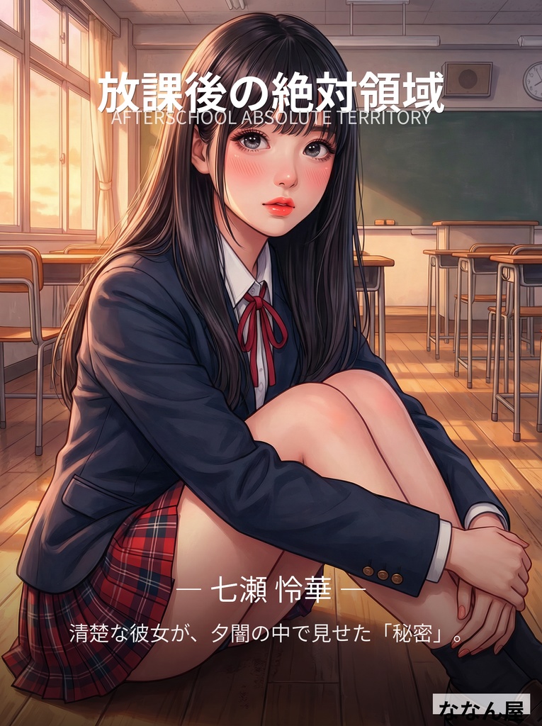  【AIイラスト集】放課後の絶対領域 ― 七瀬 怜華 ―（全35枚 / 全年齢）