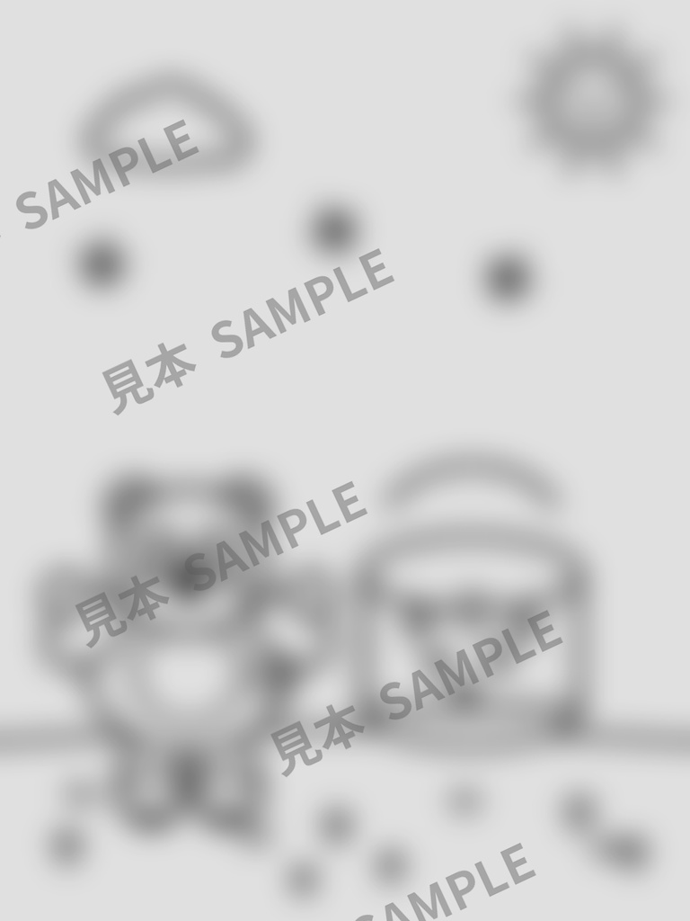 子どものぬりえ|ぱんだの秋6枚(PDF)