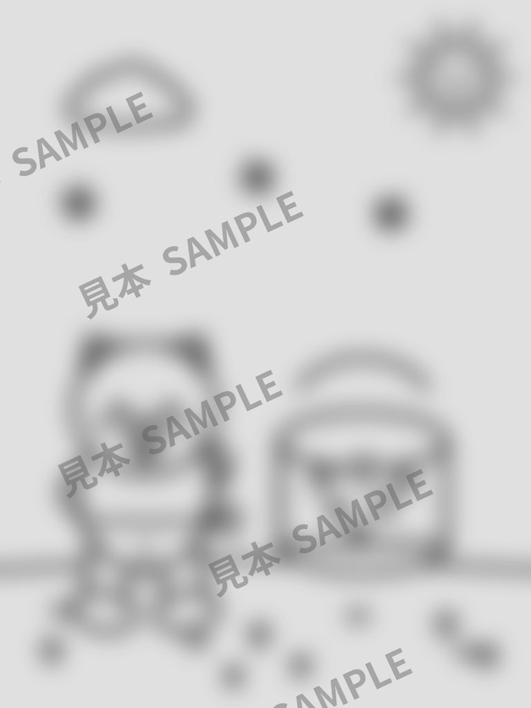 子どものぬりえ|ぶたの秋6枚(PDF)