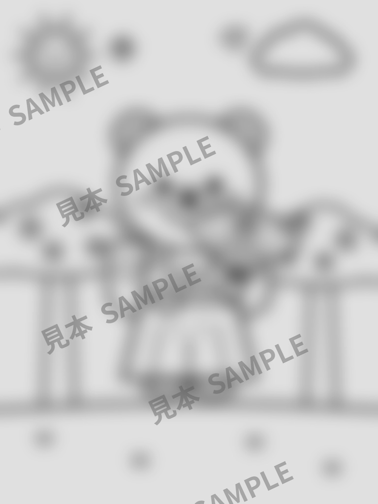 子どものぬりえ|どうぶつの七五三6枚(PDF)
