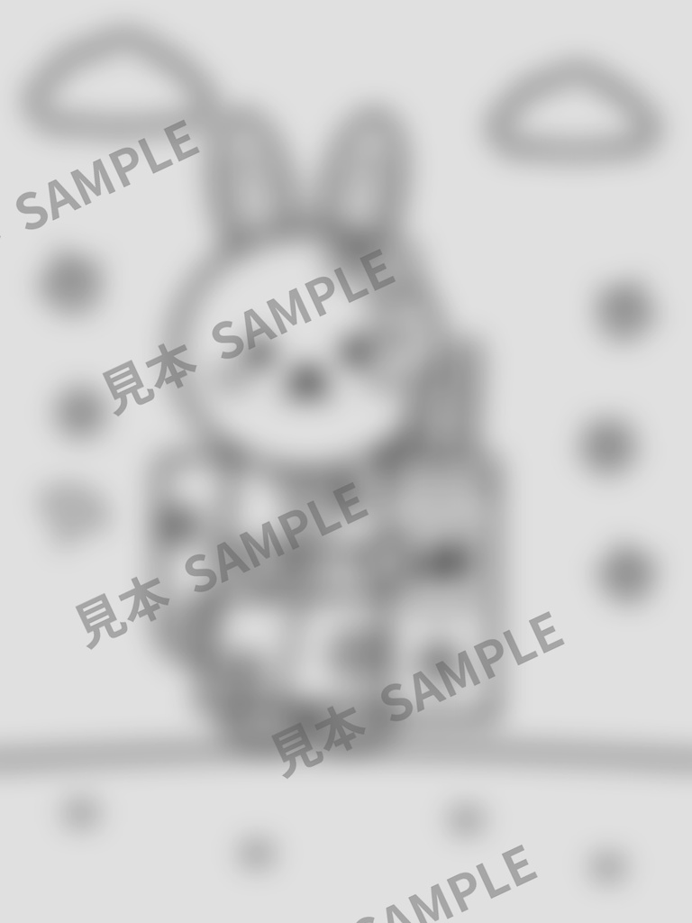 子どものぬりえ|どうぶつの七五三6枚(PDF)