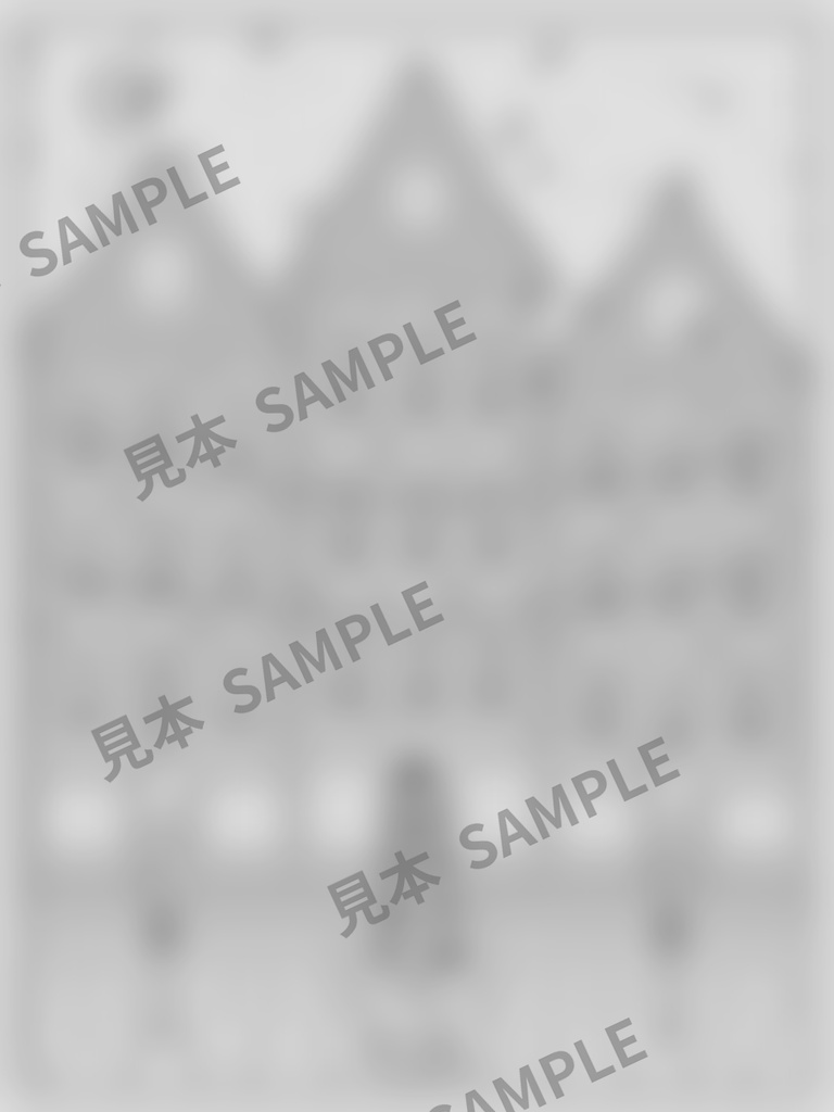 大人のぬりえ|クリスマスマーケットの夜6枚(PDF)
