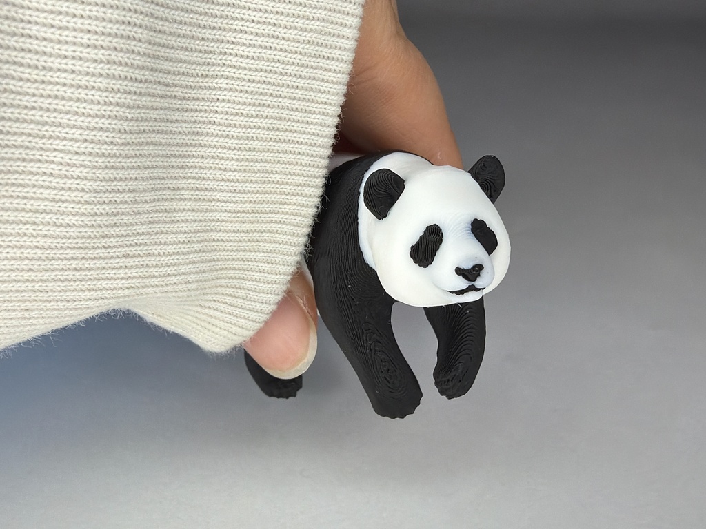 ふち子パンダの3Dプリント用データ(色分け済みの3mf)