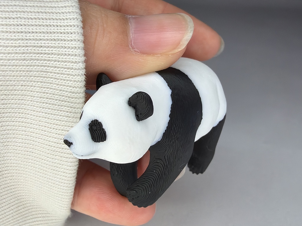 ふち子パンダの3Dプリント用データ(色分け済みの3mf)