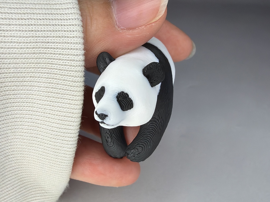 ふち子パンダの3Dプリント用データ(色分け済みの3mf)