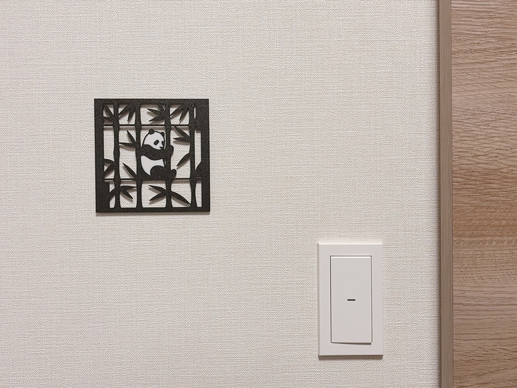 3Dプリント・パンダウォールパネル_S