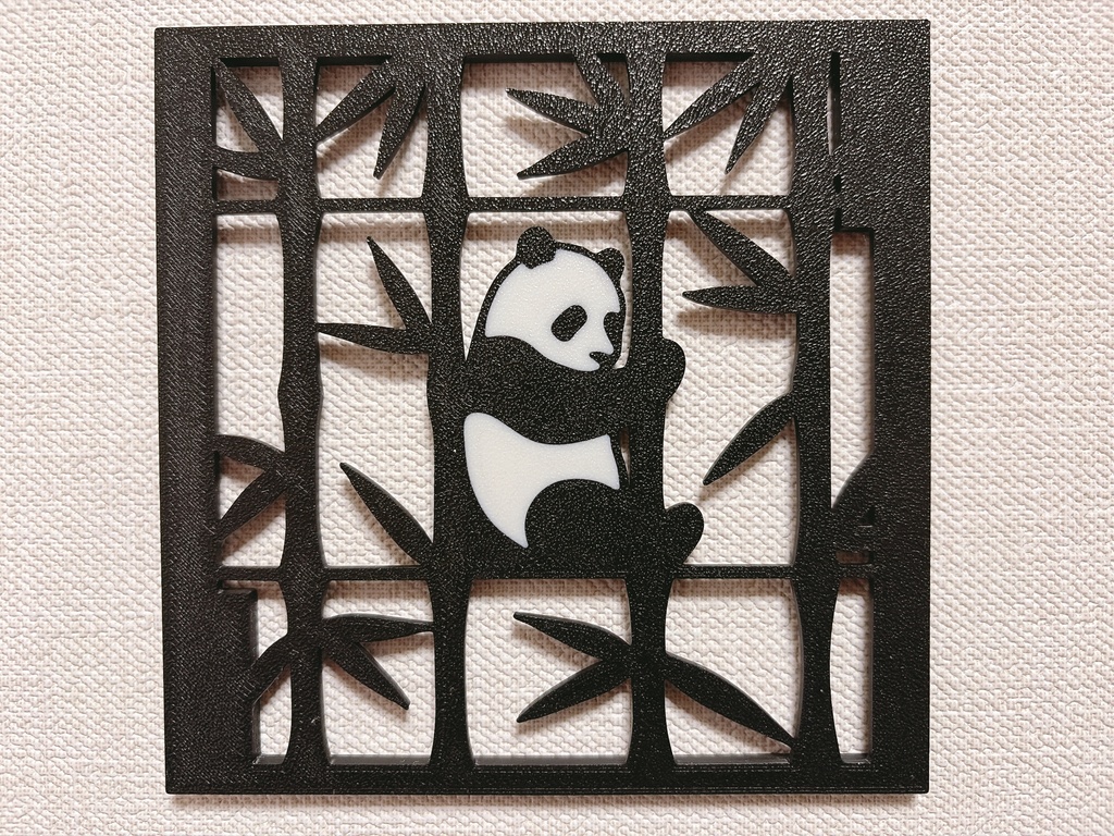 3Dプリント・パンダウォールパネル_S