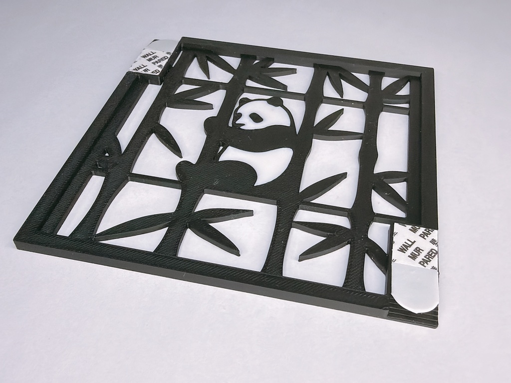 3Dプリント・パンダウォールパネル_S