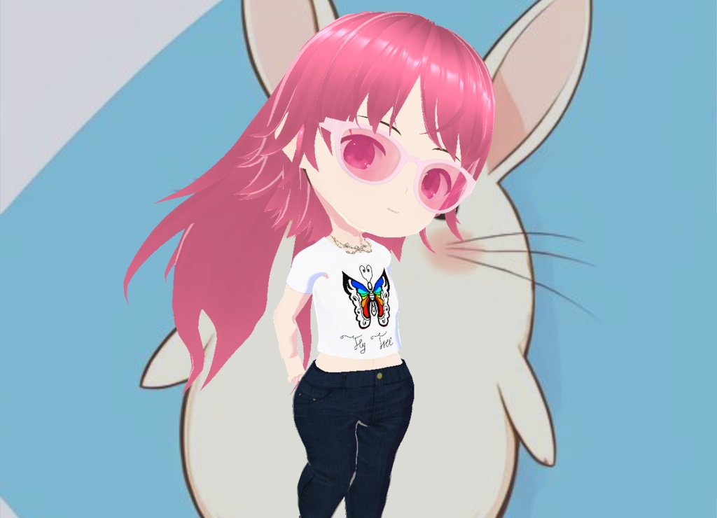 Vroid custom item - Butterfly T-shirt