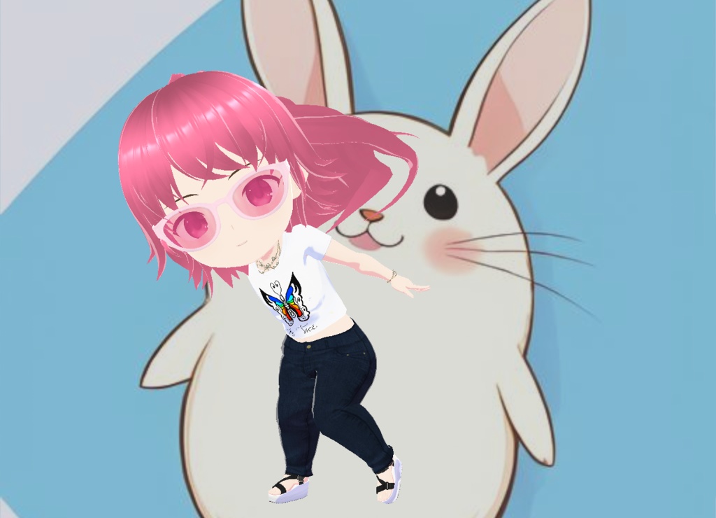 Vroid custom item - Butterfly T-shirt