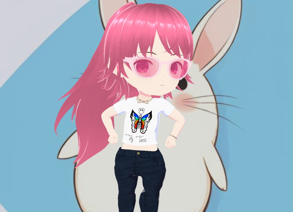 Vroid custom item - Butterfly T-shirt