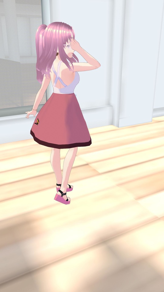 Cute Pink Outfit with Butterflies 〖 蝶がかわいいピンクのふく〗【 Vroid custom item 】